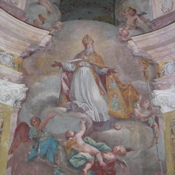 San Gaudenzio, particolare di affresco  San Gaudenzio, particolare di affresco