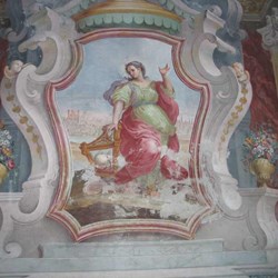 San Gaudenzio, particolare di affresco  San Gaudenzio, particolare di affresco